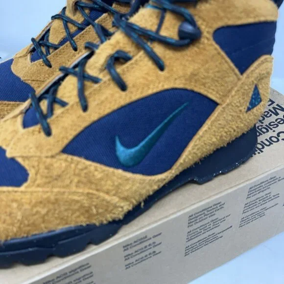 BNIB NIKE ACG Torre Mid Canvas and Suede Hiking Boots US 7 UK 6 Burnt Sienna - Picture 8 of 12